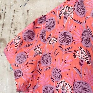 Liza Byrd Blockprint Tiered Midi Dress